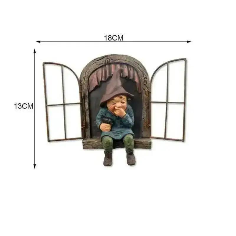 Resin Elf Garden Gnome Naughty Crafts Dwarf Statue Outdoor Landscape Sculpture Fairy Figurines Decorative Art Ornaments