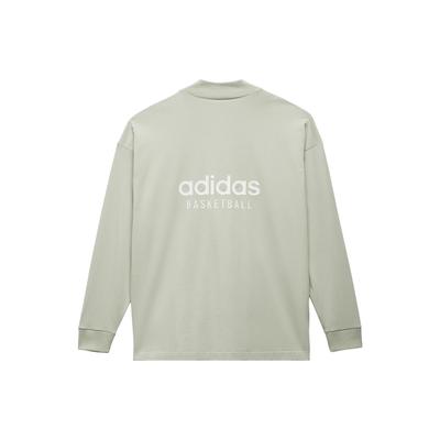 Originals Basketball: Chapter 1 Series Long Sleeve Tee With Letter Logo Print Unisex Tops Halo-Green IA3422