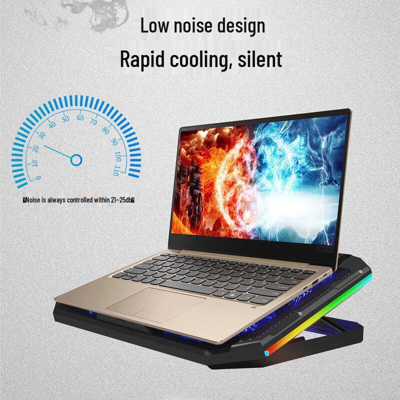 Ollymurs RGB 5-Fan Laptop Cooling Pad