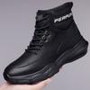 2024 winter new men's high-top shoes men's casual lace-up Martin boots lightweight foam thick-soled single boots 58528