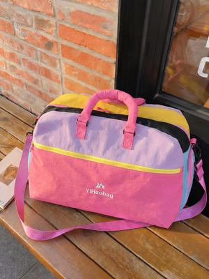 Dopamine Large Capacity Travel Bag: Color-Block Ins Style Sports Fitness & Outdoor Storage Bag
