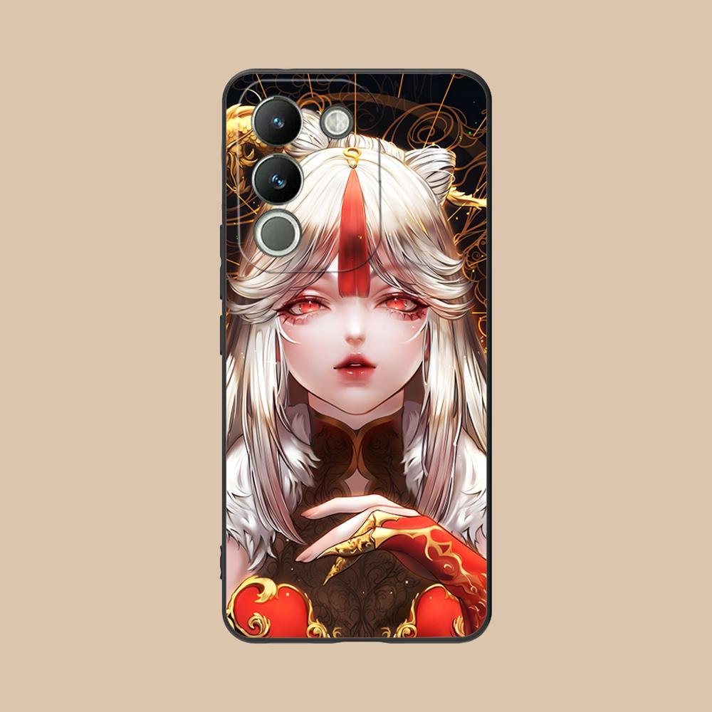 Game GI Ningguang Matte TPU Mobile Phone Case for VIVO Y77 76 75 74 73 72 58 56 55 51 50 38 36 Y19 Y18 Y03 Y01 5G Colorful Cover