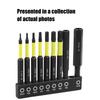 9Pieces Magnetic Tip Long Hex Head Allen Wrenches Drill Bit Set H 1.5 to H10 Impact Screwdriver Bit with 1/4Inch Shank