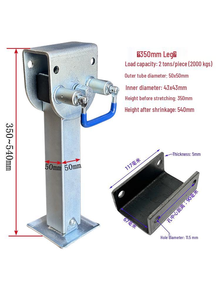 Heavy Duty Retractable RV Jack Support Arm with Hand Crank