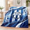 FC Zürich Printed Flannel Blanket Warm Comfort Bed Throw For Indoor Home Decoration