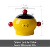 ZISIZ Ceramic Lard and Chili Oil Jar with Lid