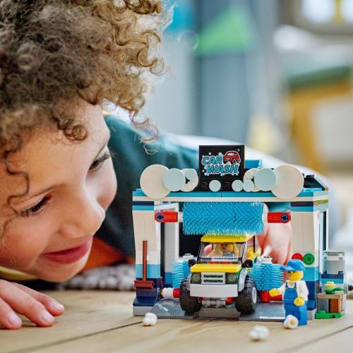 LEGO City Drive-Thru Car Wash Machine Toy Present Birthday Block Educational Christmas Boys Girls Children 6 Years Old 7 Years Old 8 Years Old 9 Years