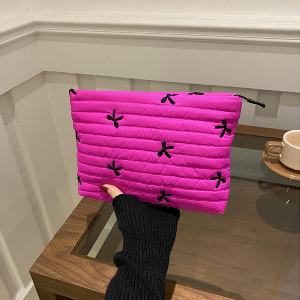 Modische Kosmetikaufbewahrungstasche Feminine Schleifendesigns Kosmetikorganizer Aufbewahrungstasche für alltägliche Essentials