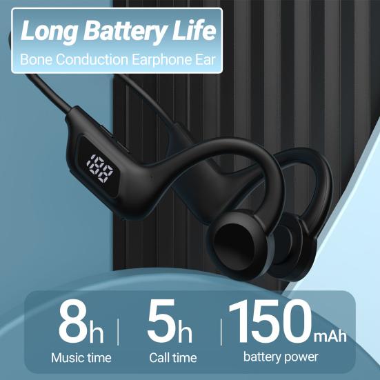 LY1 Bone Conduction Hook 9D Sound Earphone Ear Wireless Bluetooth-compatible Headset MP3 Player