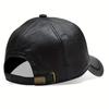 1pc Men's British PU Leather Baseball Cap Adjustable Summer Breathable Casual Hat Spring/Autumn/Spring Summer, Ideal Choice For Gifts