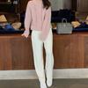 Long Sleeve Women's Sweater Autumn Winter Casual Soft Knit Inner Base Loose Cropped Knit Pullovers