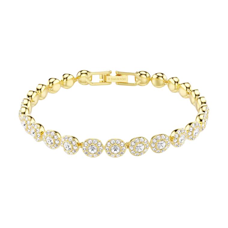 Swarovski Una Paved Design Imitation Crystal Bracelet Unisex Bracelets White 5749386 Box (Random Color)