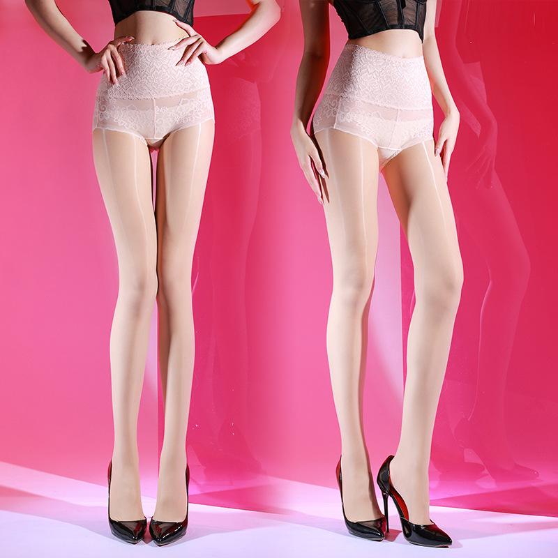 Women Sexy Stockings Patchwork Lace Panties High Waist Integrated Pantyhose Ultra-Thin 8D Transparent Elastic Sockings Lingerie