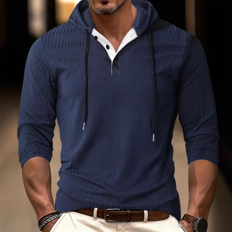 

Мужская осенне-зимняя повседневная толстовка с капюшоном и длинными рукавами XXL темно-синий