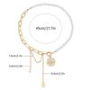 Retro Star Charm Adjustable Chain Necklace Featuring Mixed Materials Pearls Accents Trendy Layering Statement Pieces