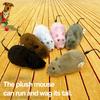Wind-Up Mouse Cat Toy Realistic Furry Mouse Interactive Pet Toy Funny Moving Mouse for Chasing And Pouncing Play Stimulates Indoor Hunting Instincts