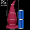 Thick Huge Fox Tail Butt Plug for Men Women, Large Anal Plug with Flared Base, Silicone Anal Stretcher for Adult Beginners and Advanced Players