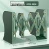 Retractable Bookend with Pen Holder - Foldable Desktop Bookshelf and Divider