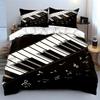 "Piano Music Decor Set" Bedding Set with 1 Duvet Cover 2 Pillowcases Single Double King Queen Gift