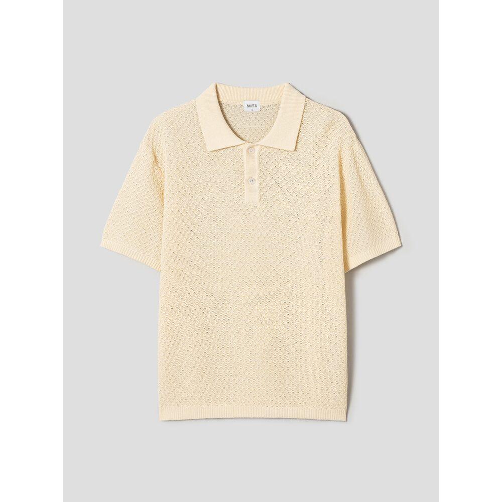 SHIFT.G Paper Yarn Texture Polo Yellow
