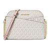 Jet Set Travel Logo Print Canvas Shoulder Crossbody Bag Medium Women Bags Beige Pink 35F1GTVC6B-PWDBLSHMLT