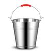Compact Stainless Steel Bucket with Lid - Multi-purpose for Home and Outdoor Use
