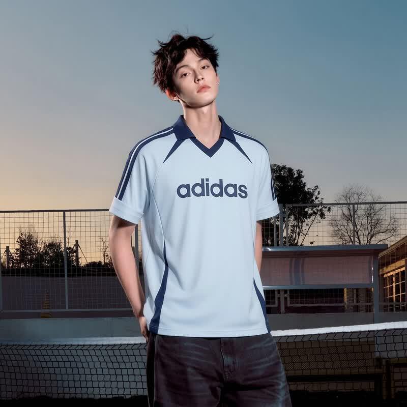 Adidas Quick-Dry Polo Collar Short Sleeve T-Shirt S
