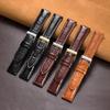 10/12/13/14/15/16/17/18/19/20/21/22/23/24mm Bamboo Leather Watch Strap Universal Women Men‘s Watch Bands Soft Watch Accessories