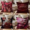 Hazbin Hotle Cushion Cover Anti-dustmite Pillowcase Invisible Zipper Silky Short Plush Sofa Cushion Cover