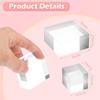 A74E-16 Pcs Square Acrylic Blocks For Display Clear Block Stand Polished Jewelry For Display Showcase