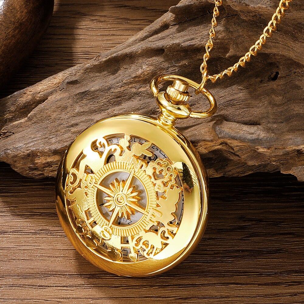 Steampunk Vintage arabische Ziffern Quarz Taschenuhr Halskette Kette Anhänger Uhr für Herren Frauen