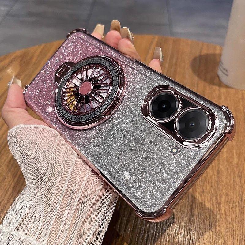 

Гироскопический держатель для телефона Чехол Для Xiaomi Redmi A5 A3 A1 Turbo 4 3 Pro fundas Блестящий Противоударный Гальванизированный Чехол для телефона Redmi A5 розовый