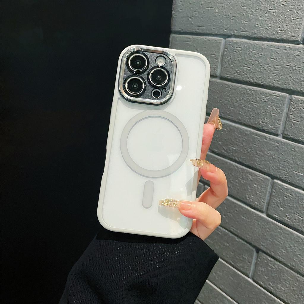For iPhone 16 Pro Max Hybrid Case Compatible with MagSafe TPU + Acrylic Phone Shell Built-In AI Photo Button