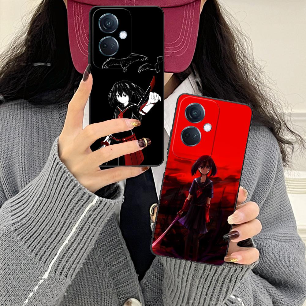 Akame Kurome Matte TPU Mobile Phone Case for OPPO Reno 14 13 12 11 10 9 8 7 6 5 F T Pro 5G Colorful Printing Cover