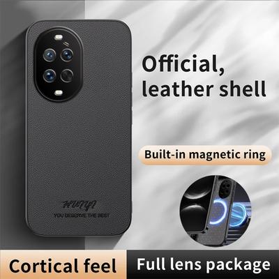 Magsafe Leather Case for Huawei Nova 14 Ultra Pro 5G Car Magnetic Holder Wireless Charging Silicone Hard Phone Cover nova14Ultra