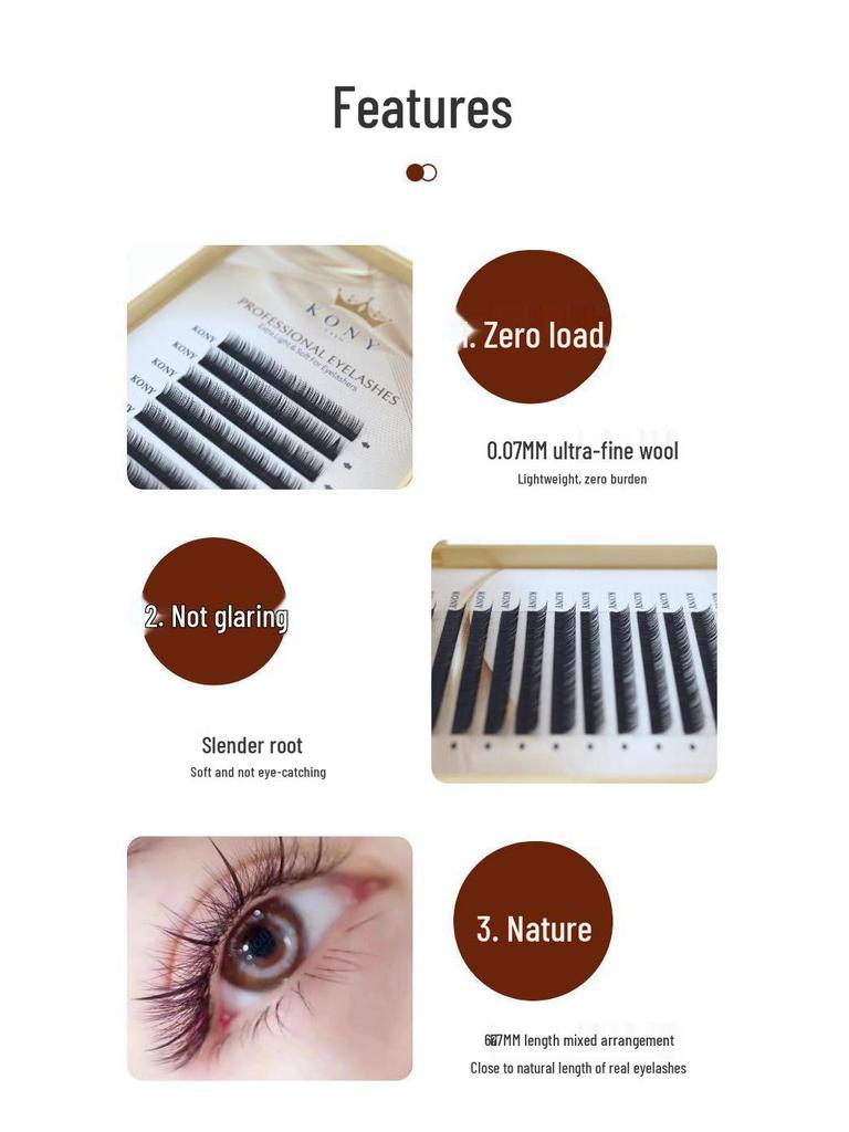Connie Golden Crown Lower Lashes: 0.07 Thickness Natural-Look False Eyelash Extensions for Women, Mixed Pack.