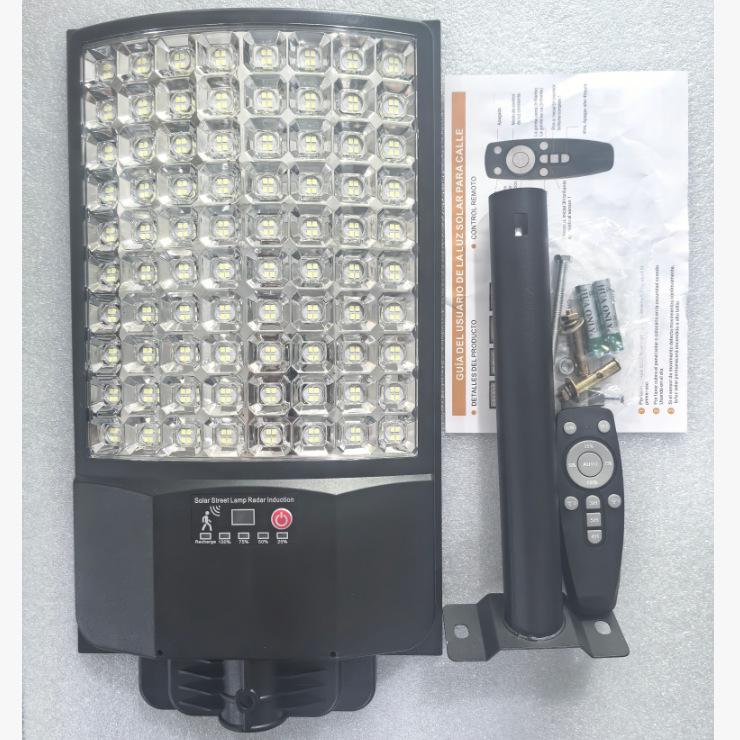New Super Bright Solar Street & Courtyard Light with Remote and Radar Sensor, Waterproof Design