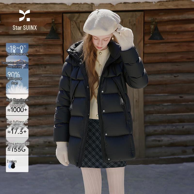 Women s Hooded Geometric Quilted Goose Down Jacket XL