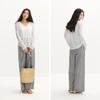 Semir Women's Long Sleeve Summer V-Neck Solid Color Linen-Like Loose Drawstring Blouse 2026 Gentle Top