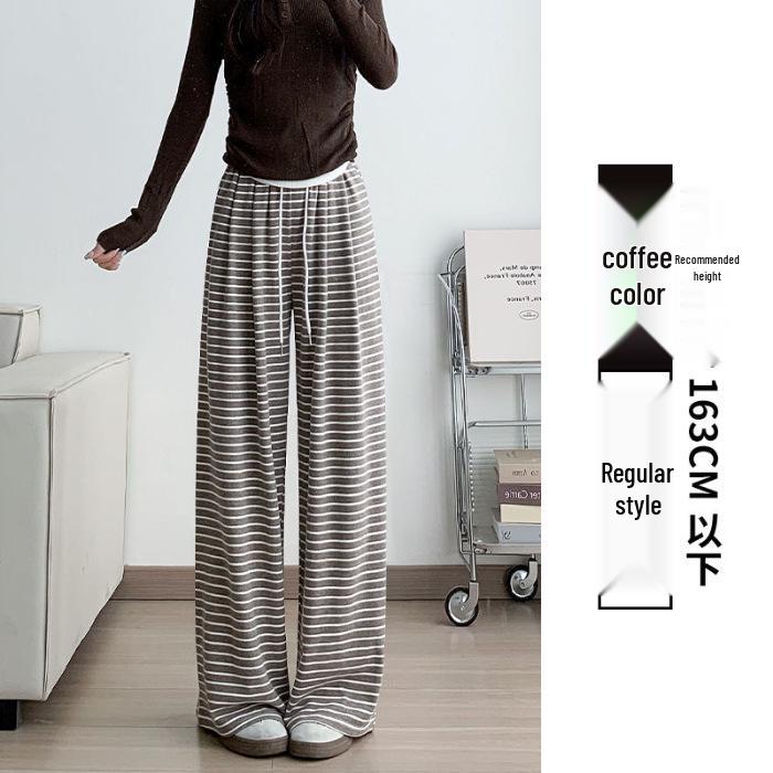 

Женские полосатые брюки палаццо с завязкой на талии - Повседневные брюки в пол S