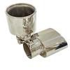 1pcs exhaust pipe stainless steel silvery Tailpipe modification export personalized oval thick 80mm wide 120mm muffler
