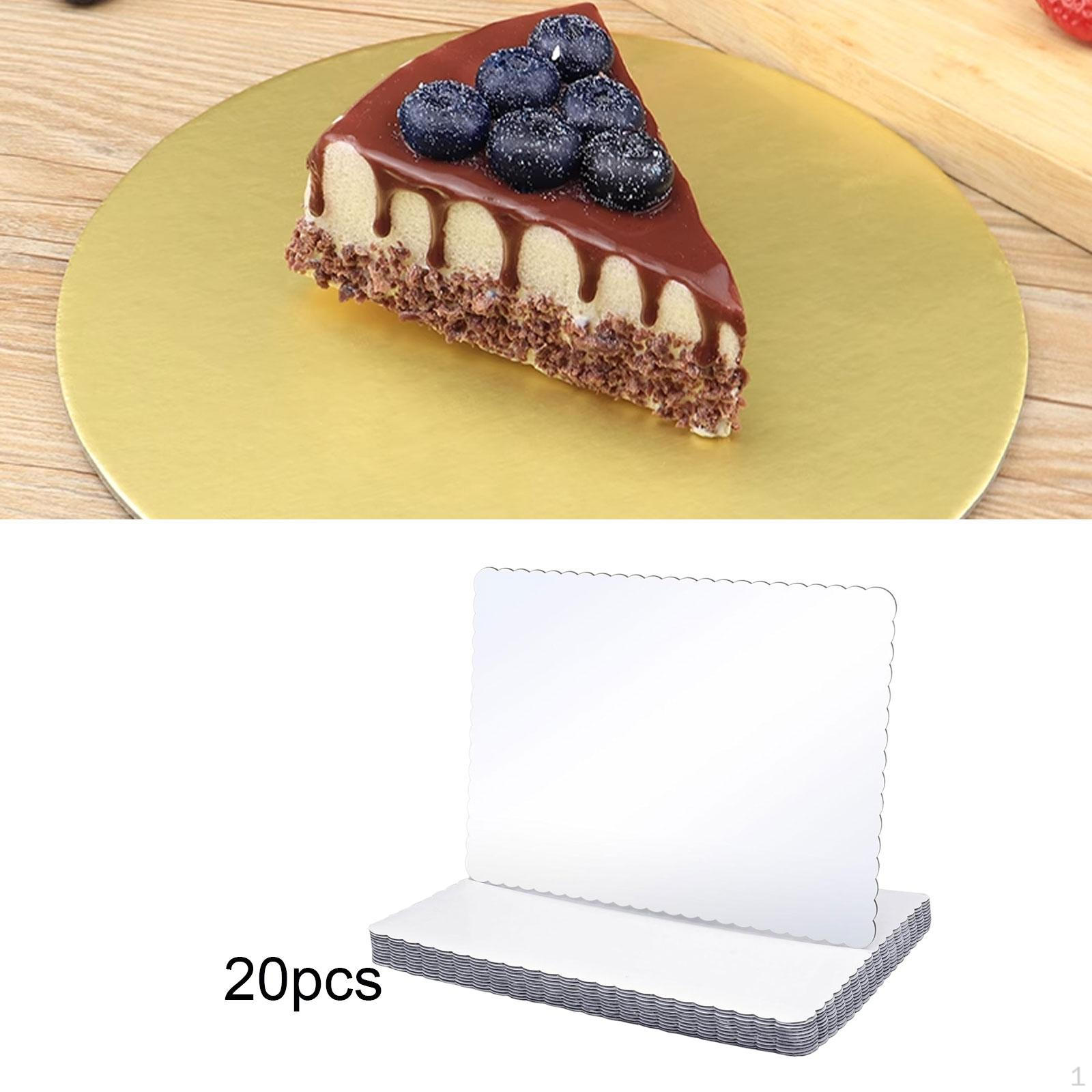 

20 штук Подложки для торта Аксессуары для выпечки Многофункциональные масляные основы Барабаны для глазурования тортов Пастелес белый