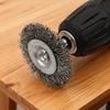 3 Styles Steel Wire Brush Disc Polishing Wheel Hex Shank Brushes Rotary Metal Polishing Cleaning Rust Corrosion Accessories