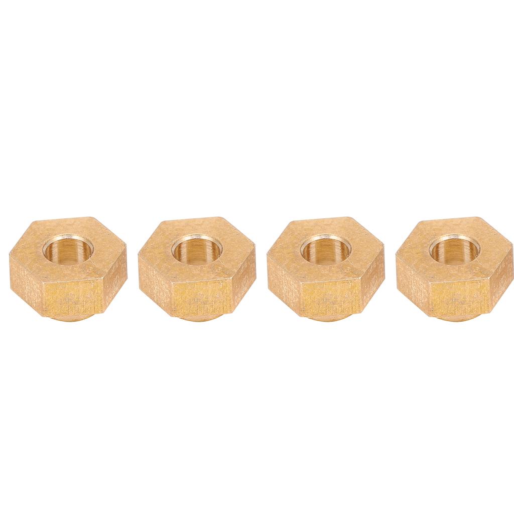 4Pcs 3MM Brass Wheel Hex Adapter Upgrage Parts for Axial SCX24 90081 1 24 RC Car