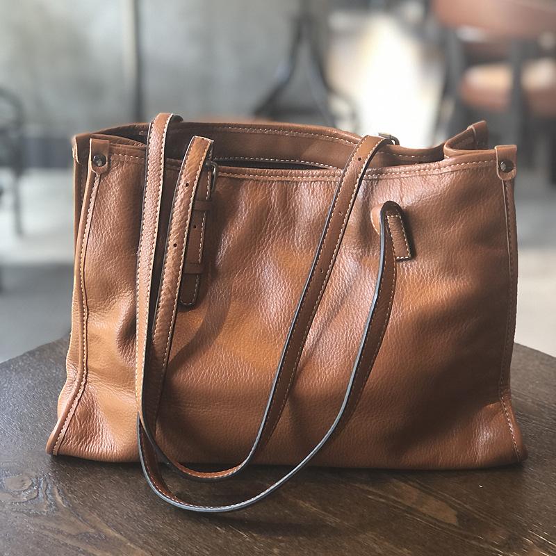 Top Layer Cowhide Genuine Leather Tote