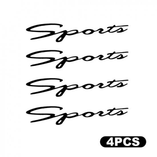 4Pcs SPORTS Car Door Handle Bowl Sticker Decal Anti-Scratch Reflective Strip