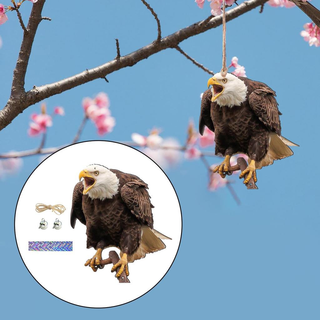 Fake Owl Realistic Decoration Owl Scarecrow Bird Scarer Fake Owl Statue Decoy for Garden Decor Rooftops Outdoor Yard