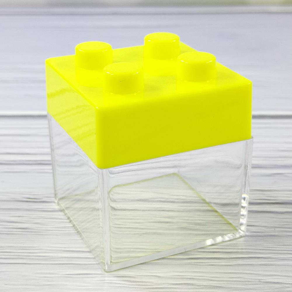 12/24pcs Personalized Cute Transparent Building Blocks Plastic Storage Box Wedding Candy Box Party Birthday Candy Box