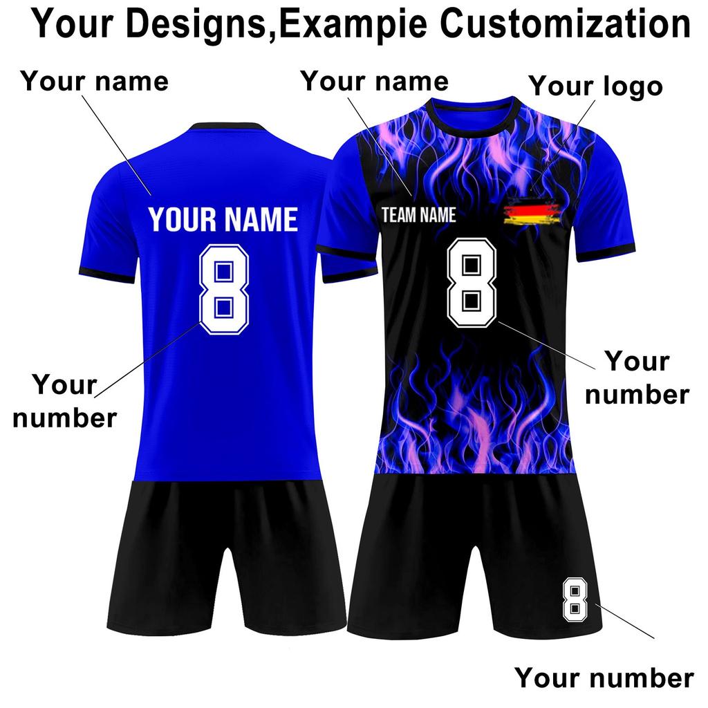 Set Tricouri Personalizate Barbati Fete Cu Numar Numar Tricouri Personalizate Fotbal Pentru Baieti Costum Antrenament