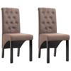 Day and Night - Day and Night Swivel Dining Chairs 2 Units Brown Fabric